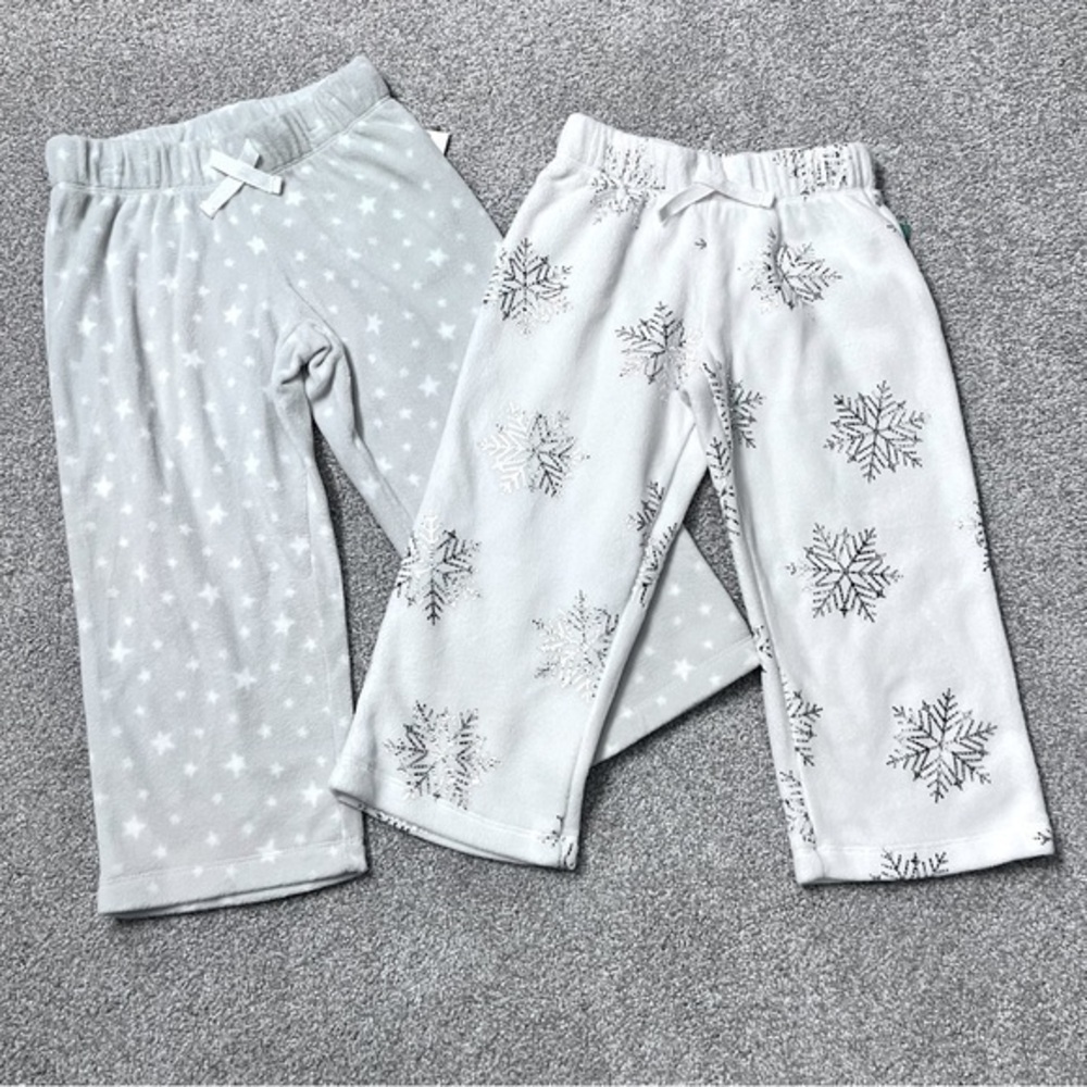 NWT bundle of two cozy soft fleece pajama pants size XS (4-5)